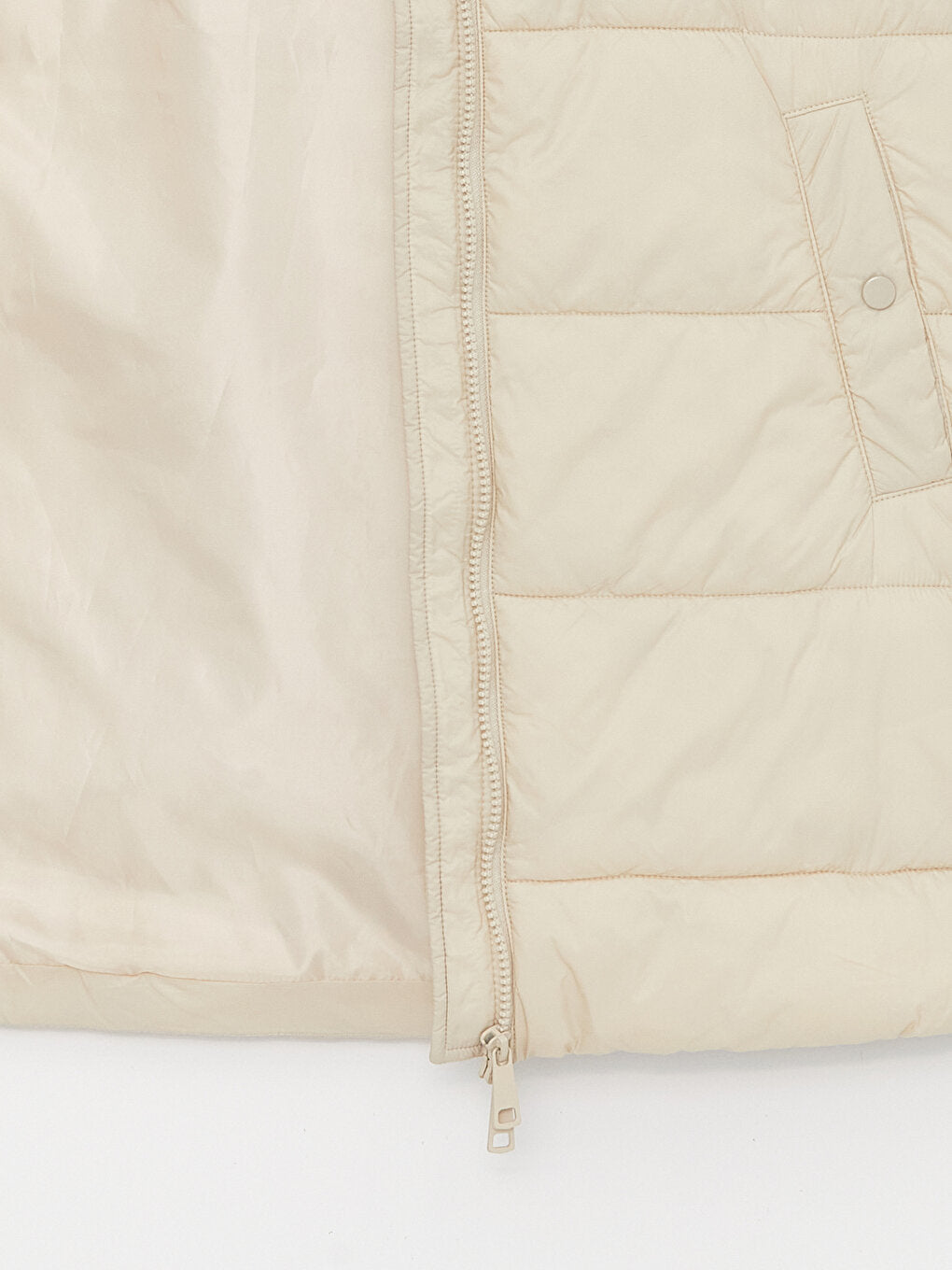 Women's Hooded Plain Puffer Vest