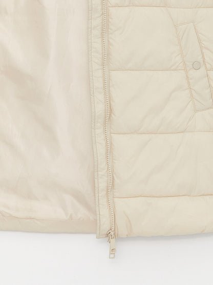 Women's Hooded Plain Puffer Vest