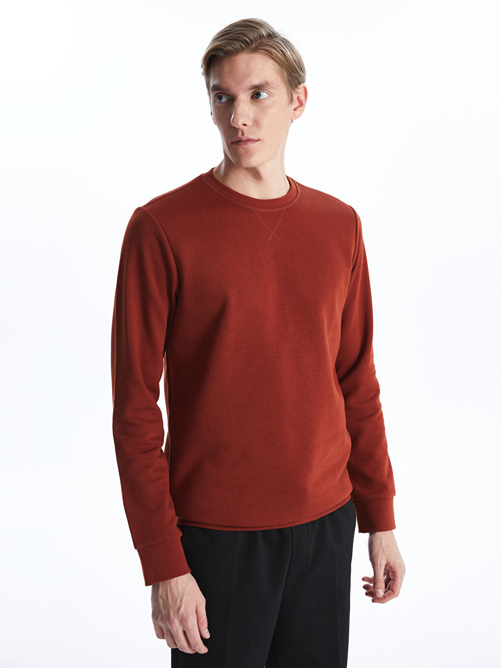 Crew Neck Long Sleeve Men's Sweatshirt