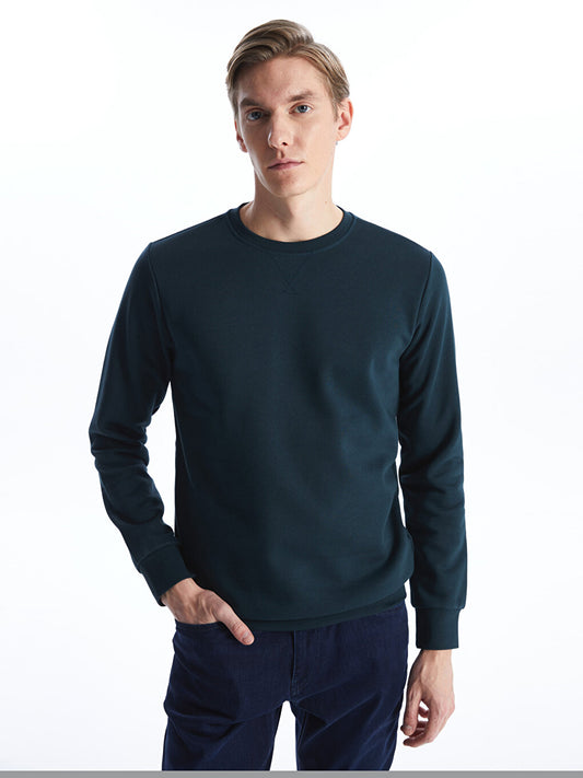 Crew Neck Long Sleeve Men's Sweatshirt