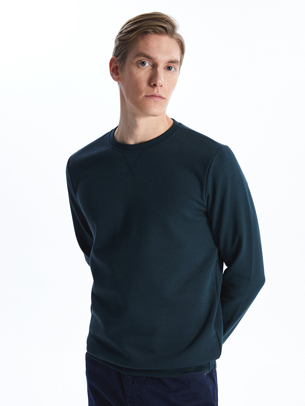 Crew Neck Long Sleeve Men's Sweatshirt