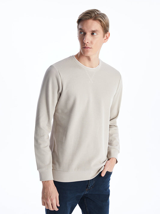 Crew Neck Long Sleeve Men's Sweatshirt