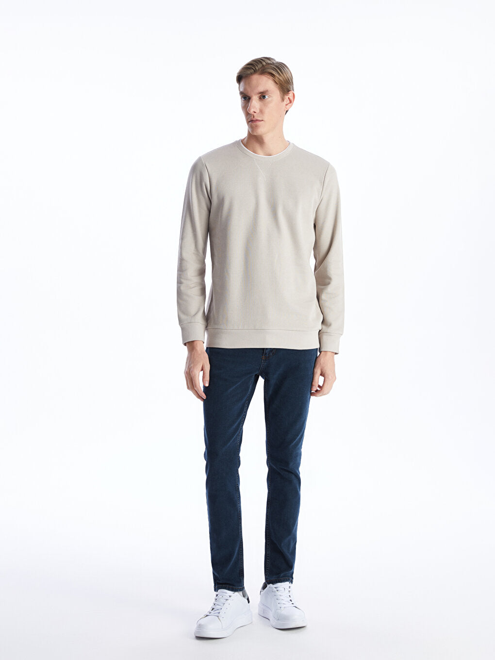 Crew Neck Long Sleeve Men's Sweatshirt