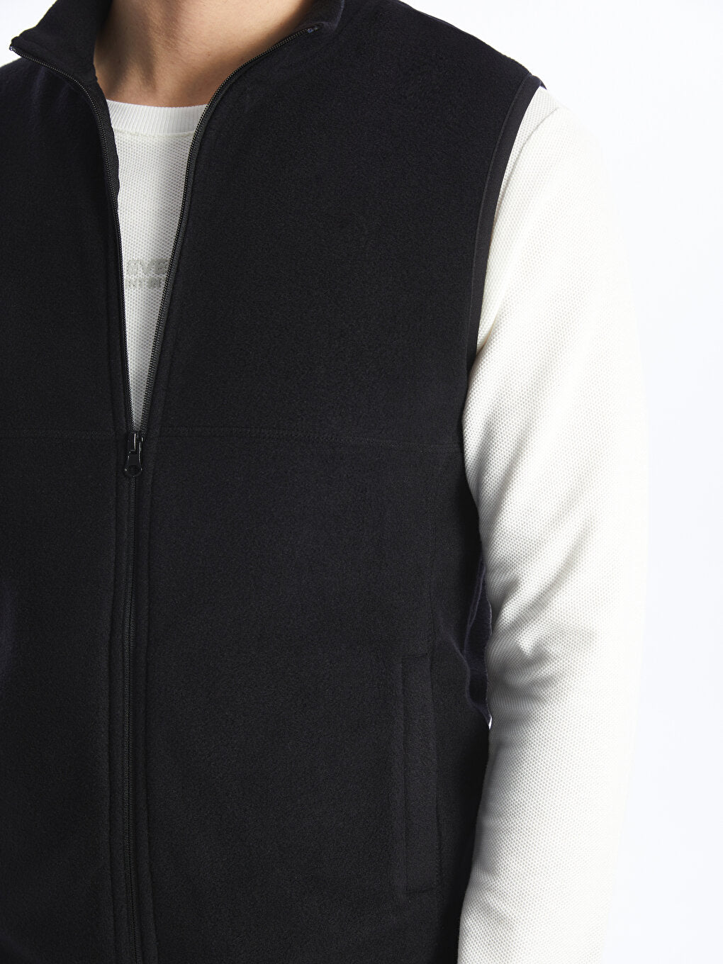 Comfortable Stand-Up Collar Fleece Men's Vest