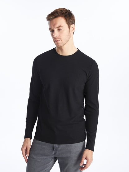 Crew Neck Long Sleeve Men's Knitwear Sweater