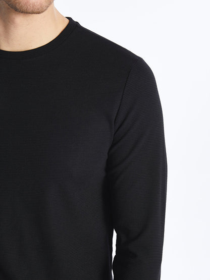 Crew Neck Long Sleeve Men's Knitwear Sweater