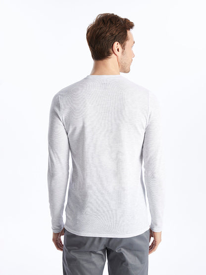 Crew Neck Long Sleeve Men's Knitwear Sweater