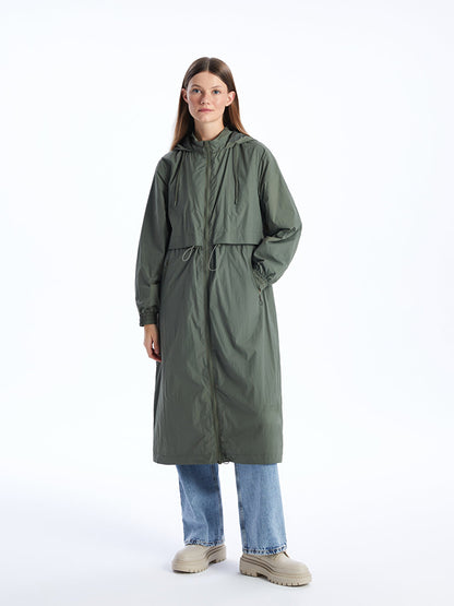 Women's Hooded Plain Raincoat