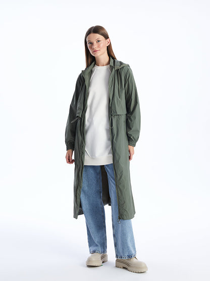 Women's Hooded Plain Raincoat