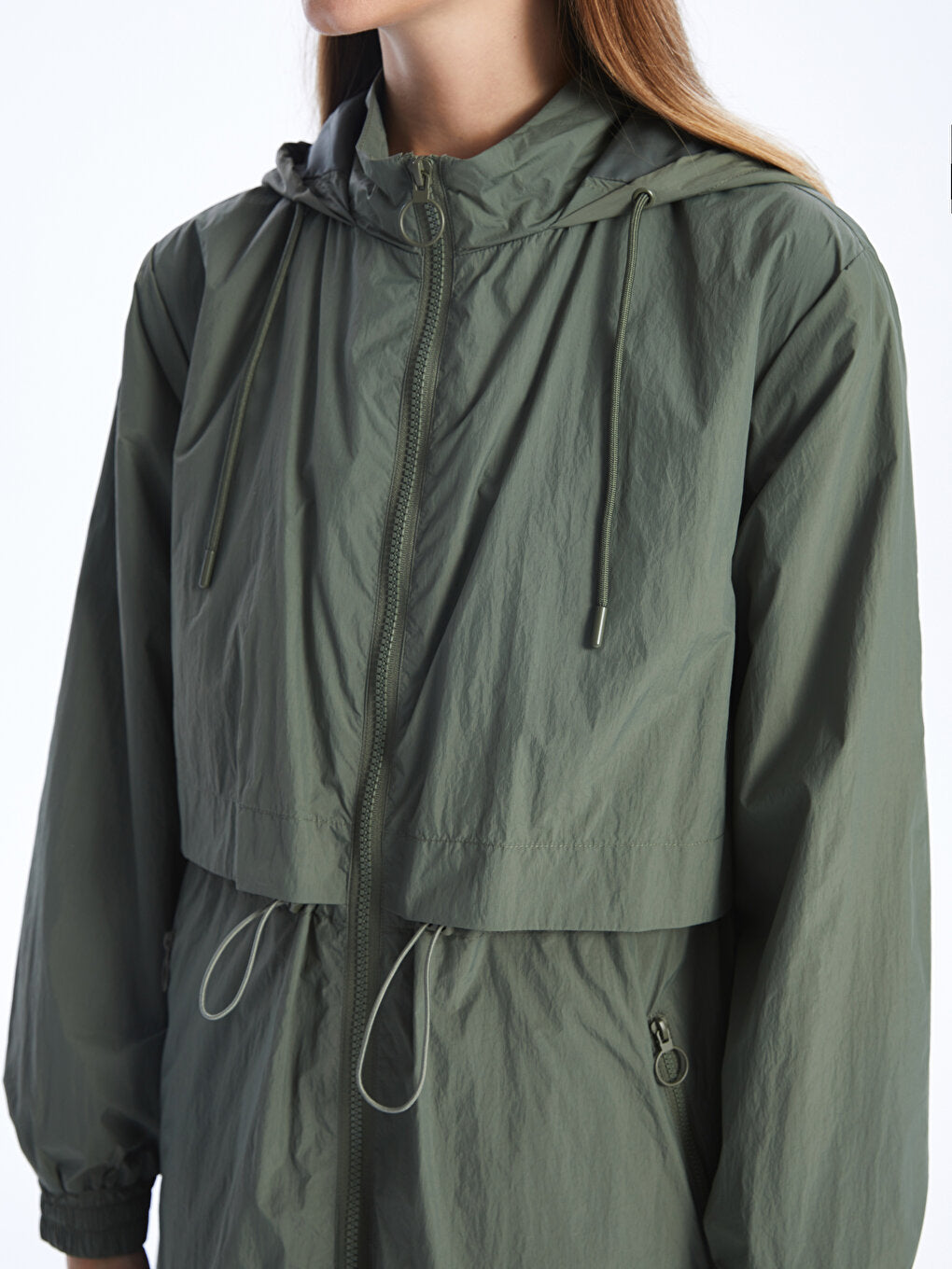 Women's Hooded Plain Raincoat