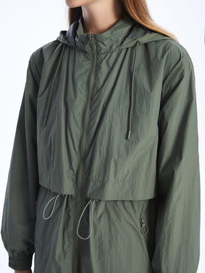 Women's Hooded Plain Raincoat