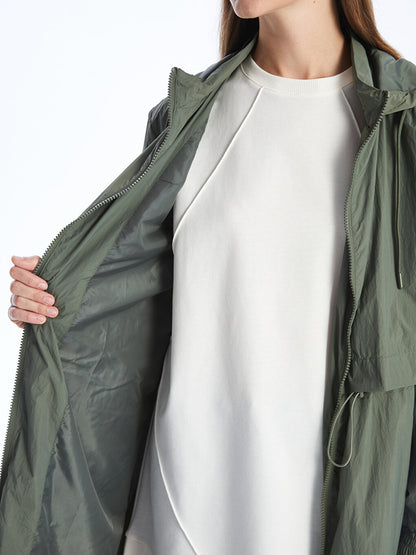 Women's Hooded Plain Raincoat