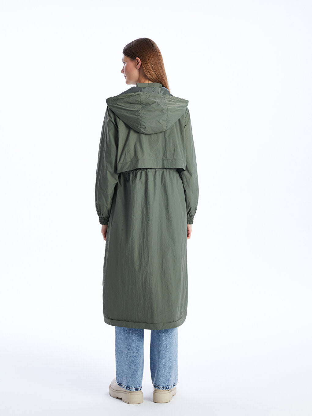 Women's Hooded Plain Raincoat