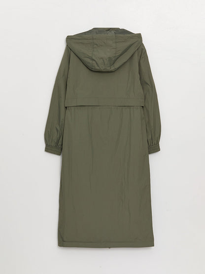 Women's Hooded Plain Raincoat