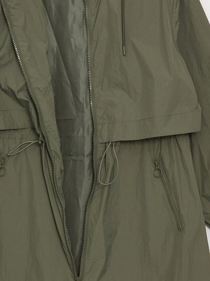 Women's Hooded Plain Raincoat