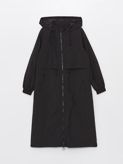 Women's Hooded Plain Raincoat