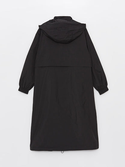 Women's Hooded Plain Raincoat