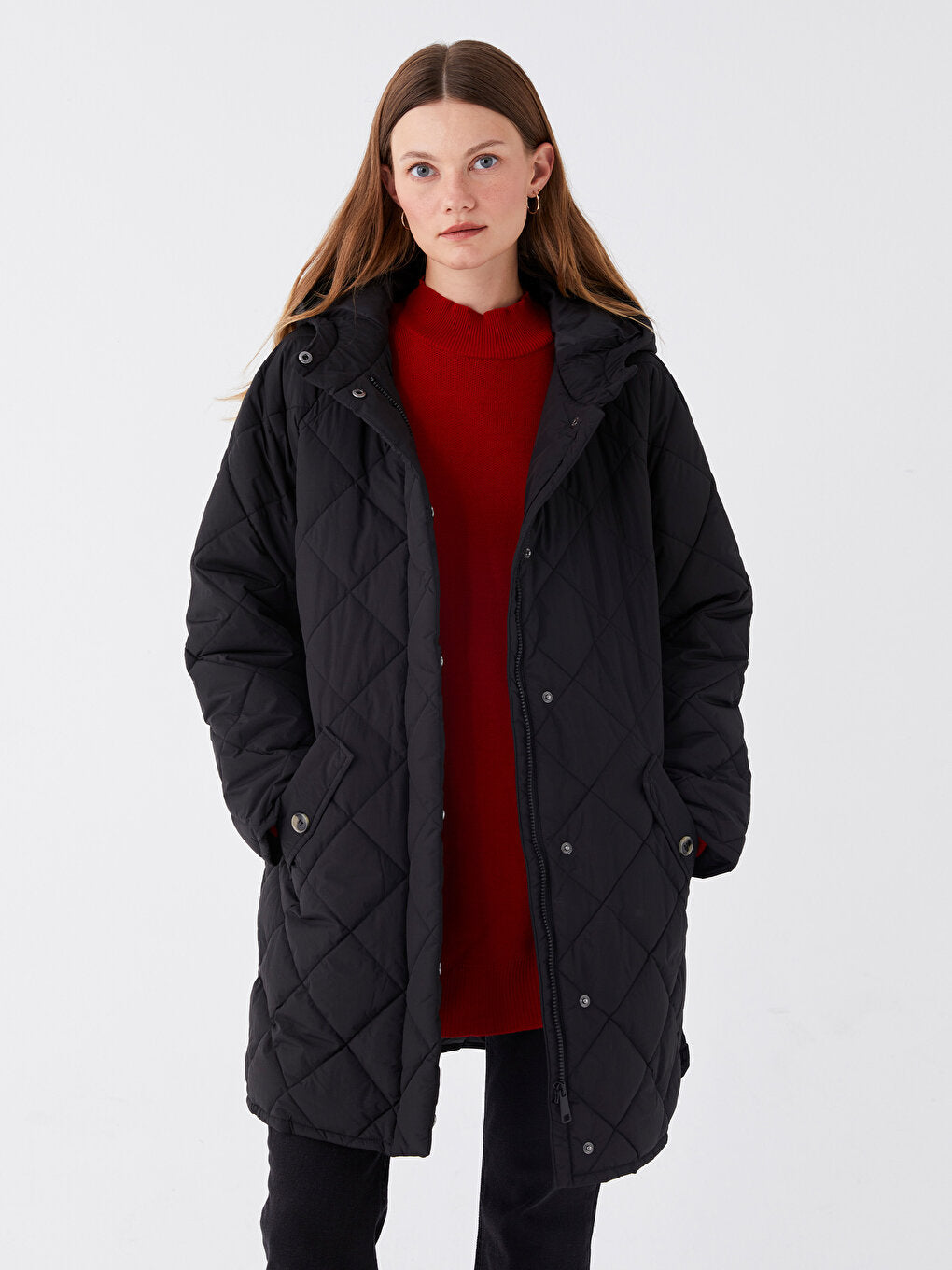 Hooded Quilted Women's Puffer Coat