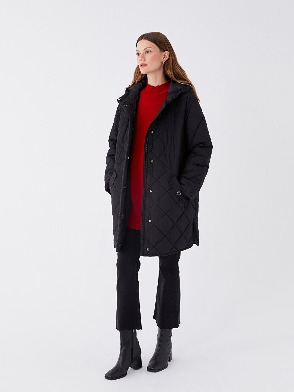 Hooded Quilted Women's Puffer Coat