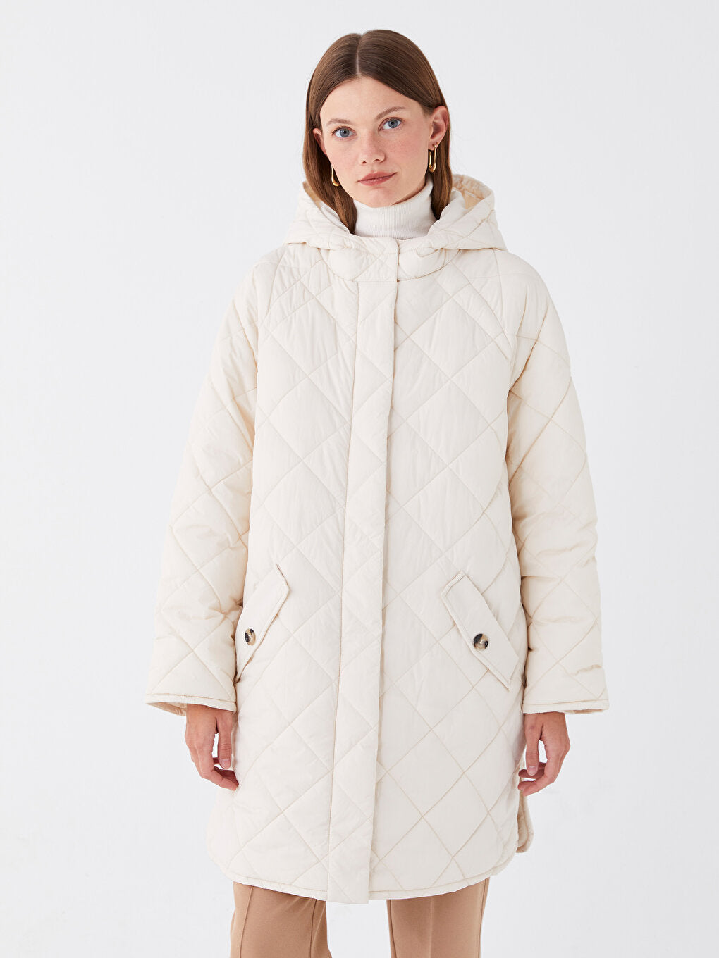 Hooded Quilted Women's Puffer Coat