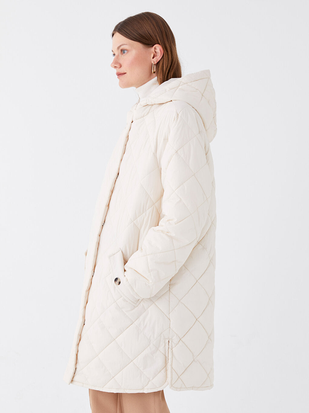 Hooded Quilted Women's Puffer Coat