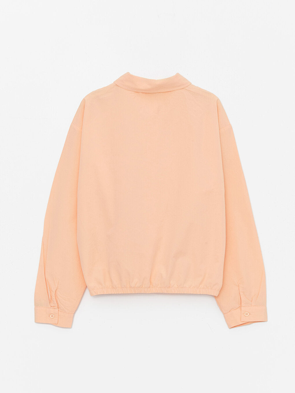 Basic Long Sleeve Girls Crop Shirt