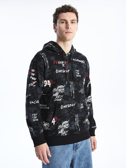 Long Sleeve Printed Men's Hoodie