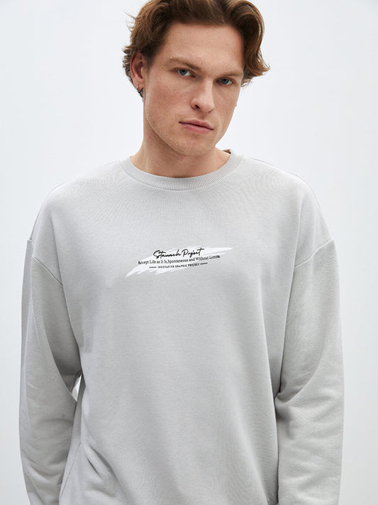 Crew Neck Long Sleeve Men's Sweatshirt