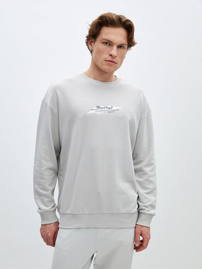 Crew Neck Long Sleeve Men's Sweatshirt