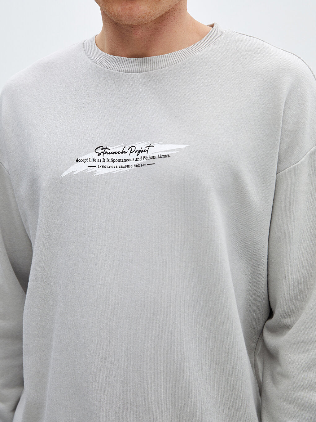 Crew Neck Long Sleeve Men's Sweatshirt