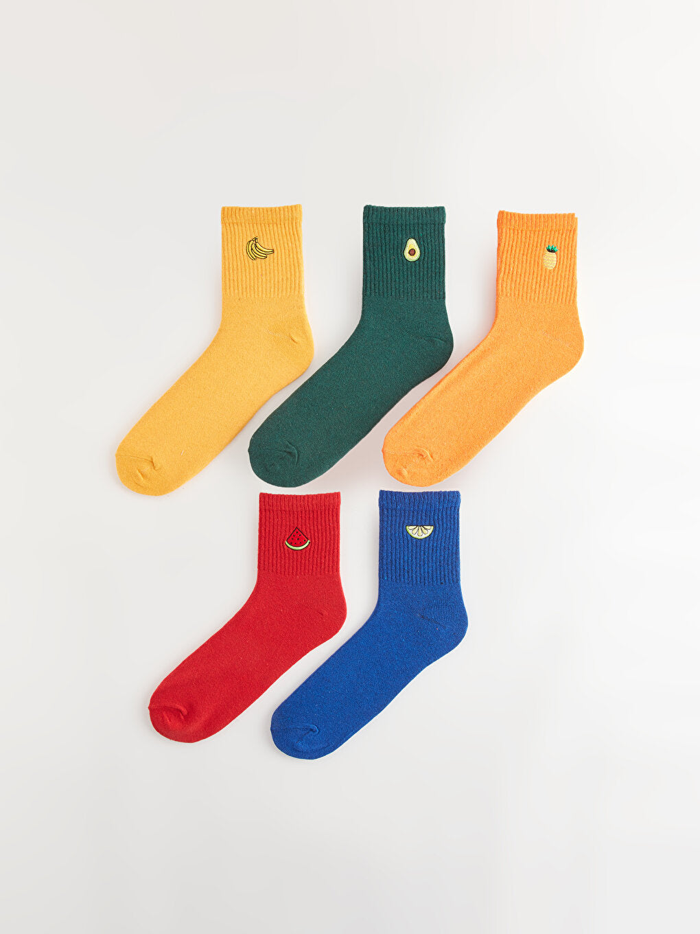 Embroidered Men's Socks 5-pack