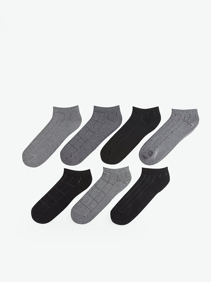 Patterned Men's Booties Socks 7-pack