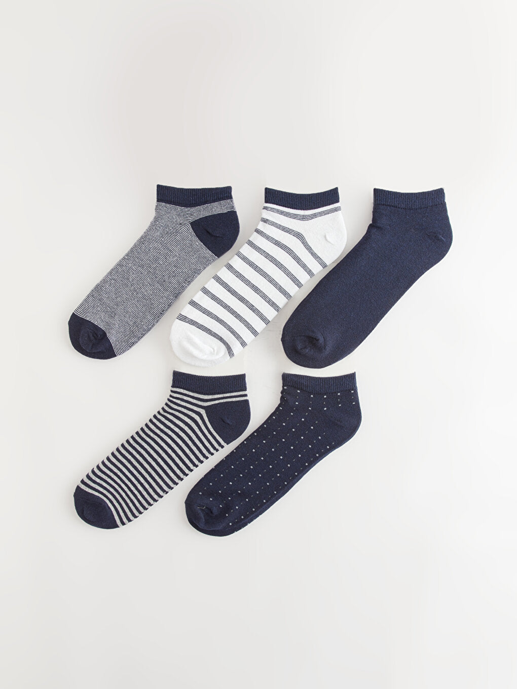 Patterned Men's Booties Socks 5-pack