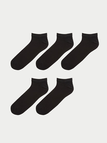 Plain Men's Booties Socks 5-pack