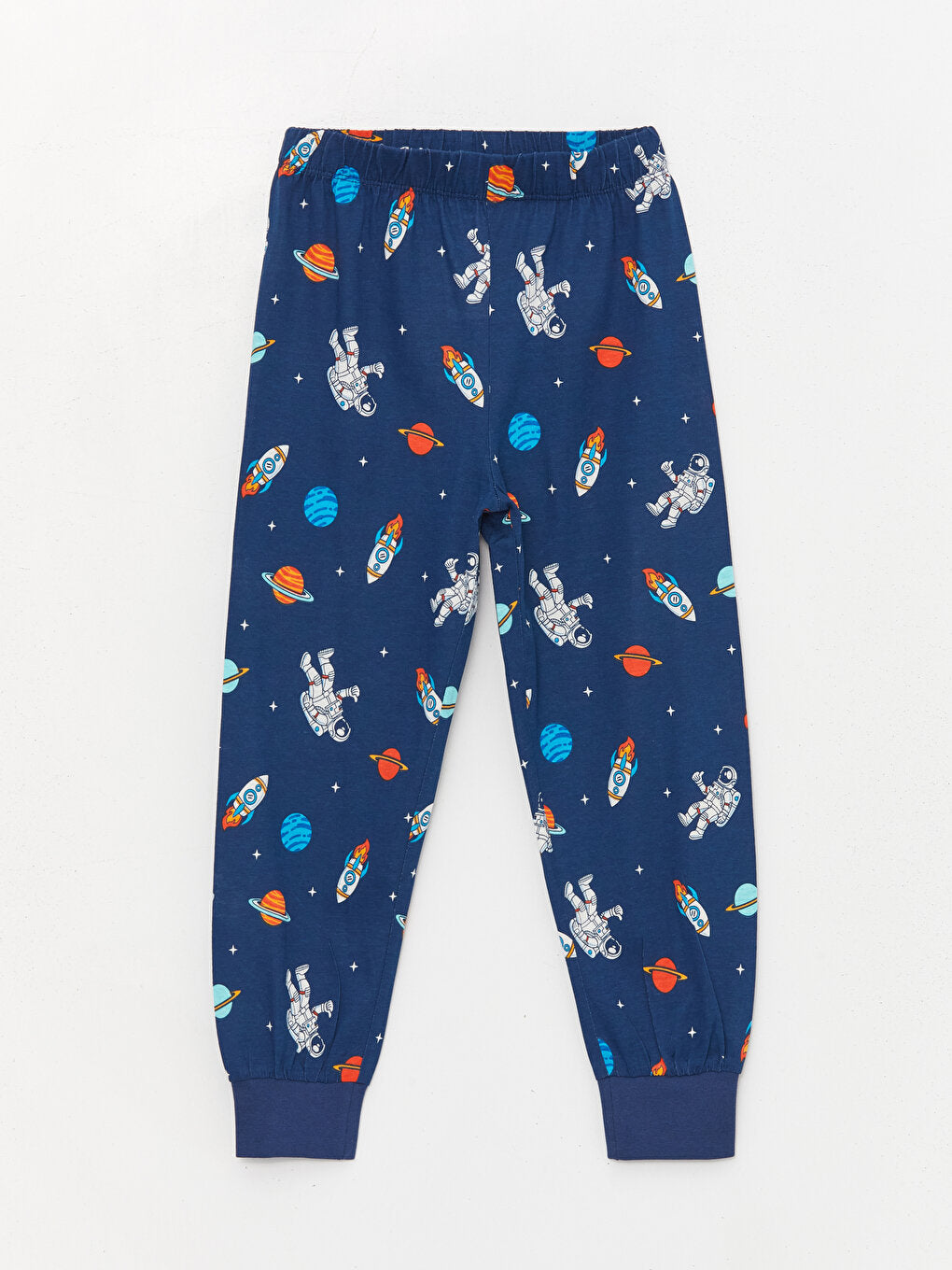 Crew Neck Printed Long Sleeve Boys' Pajama Set