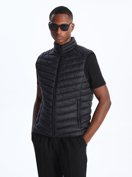 Standard Mold Stand Collar Men's Puffer Vest