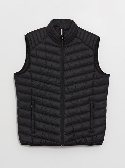 Standard Mold Stand Collar Men's Puffer Vest