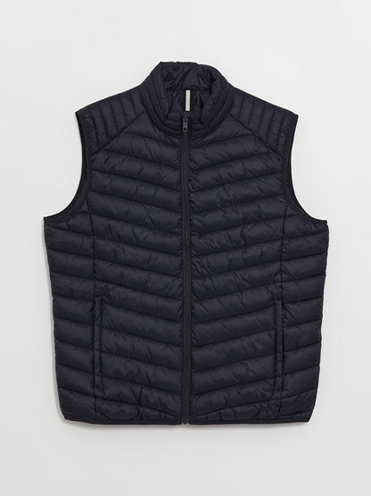 Standard Mold Stand Collar Men's Puffer Vest