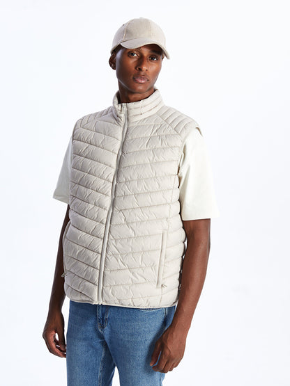 Standard Mold Stand Collar Men's Puffer Vest