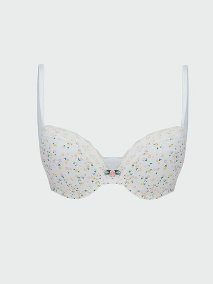 Underwire Unpadded Patterned T-Shirt Bra