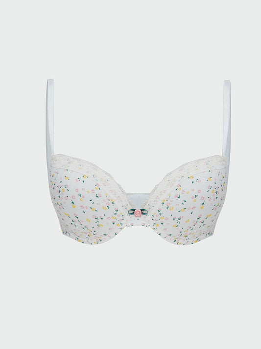 Underwire Unpadded Patterned T-Shirt Bra