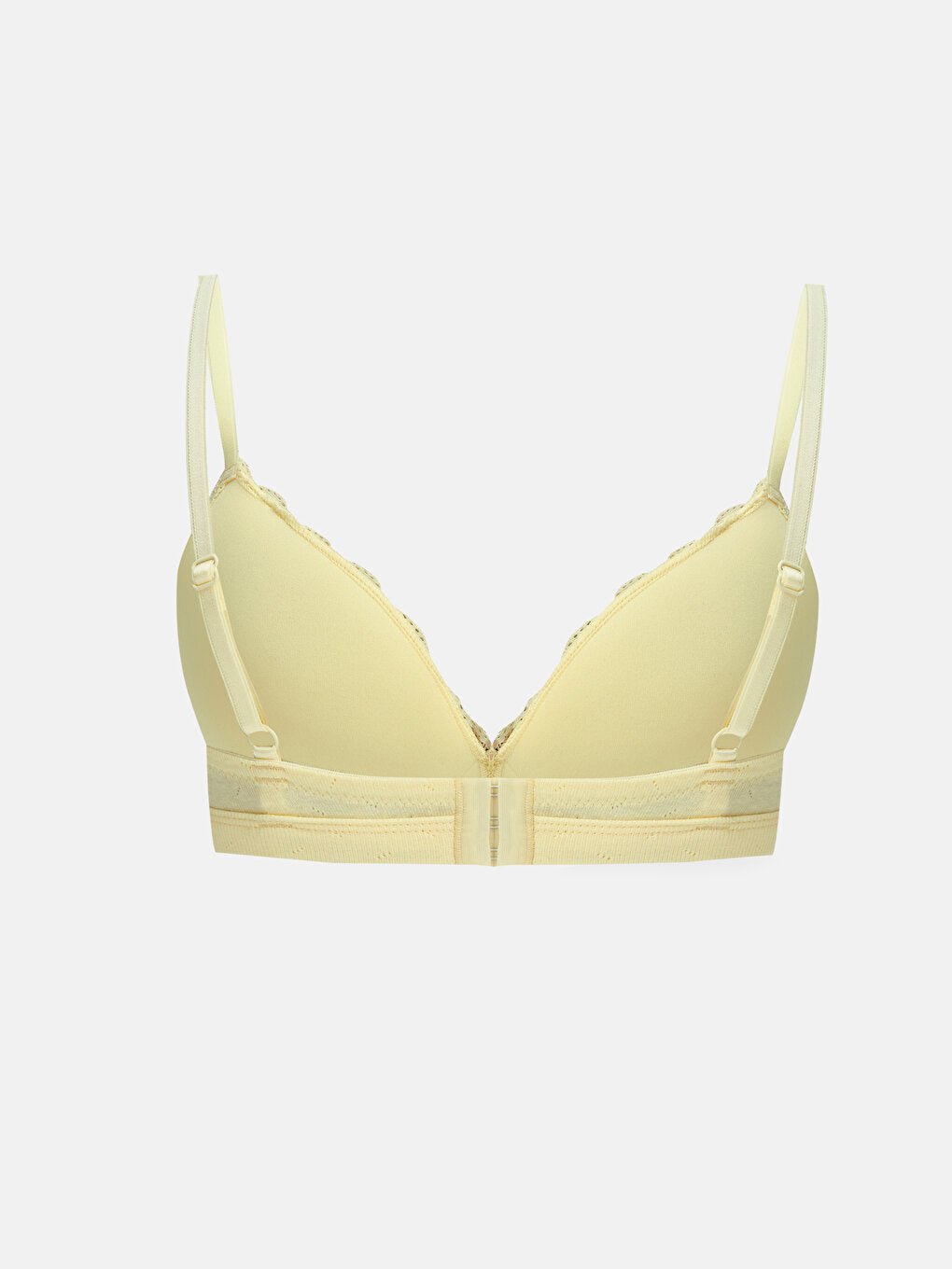 Non-Wireless Padded Bra with Lace Detail