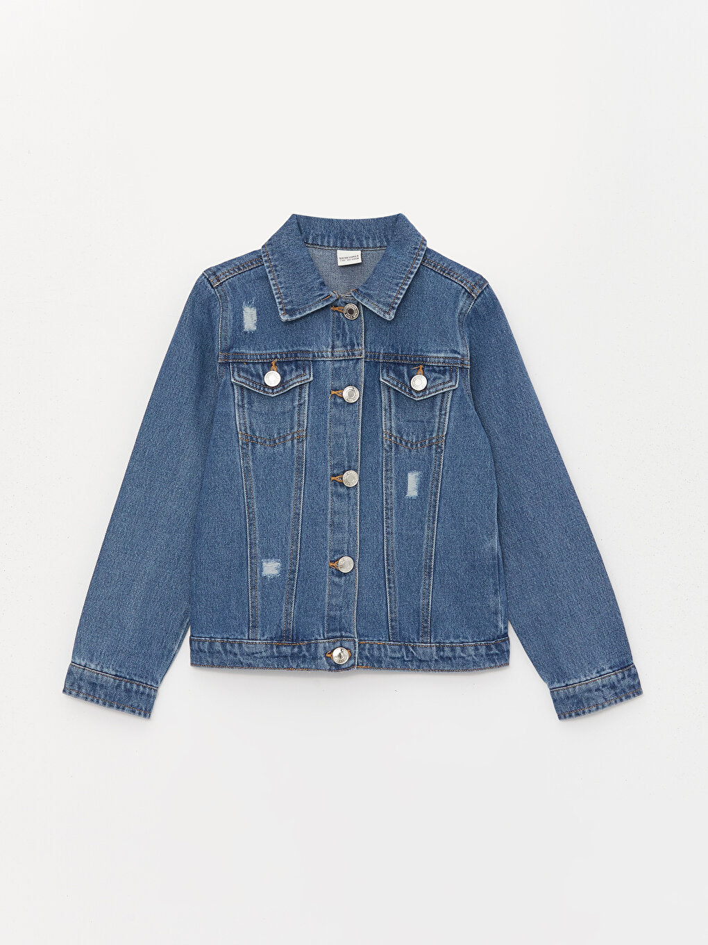 Shirt Collar Girl's Jean Jacket