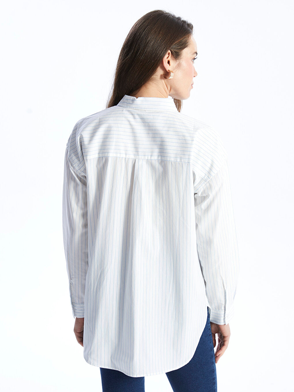 Embroidered Long Sleeve Poplin Maternity Shirt