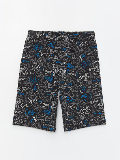 Printed Boy's Pajama Shorts with Elastic Waist, 2-pack