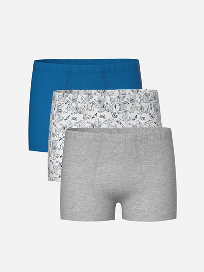 Printed Boy's Boxer 3-Piece