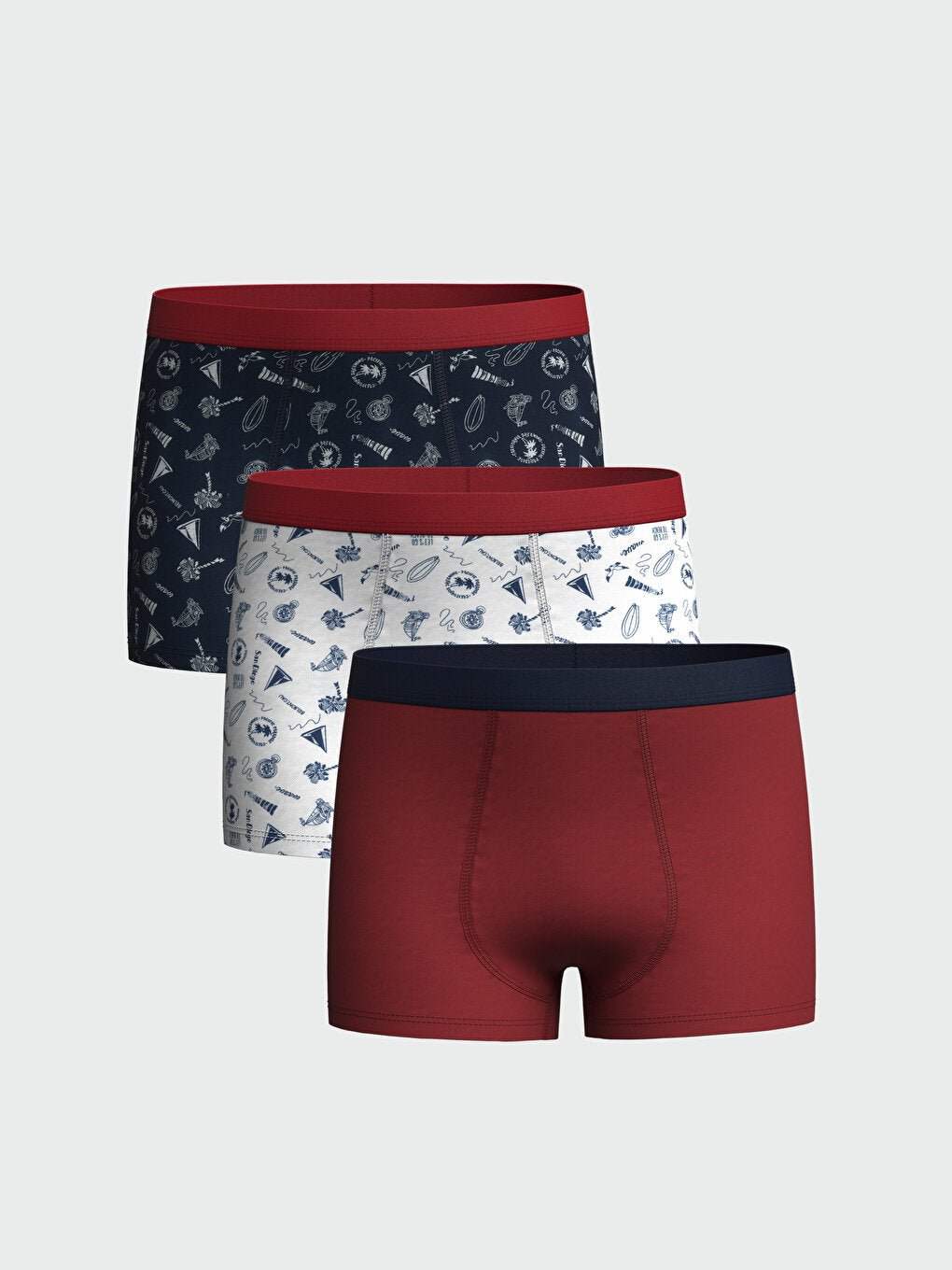 Printed Boy's Boxer 3-Piece