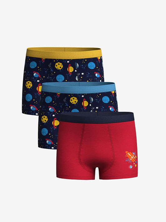 Printed Boy's Boxer 3-Piece