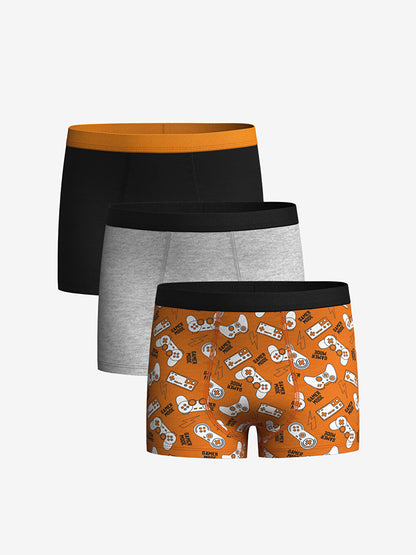 Printed Boy's Boxer 3-Piece