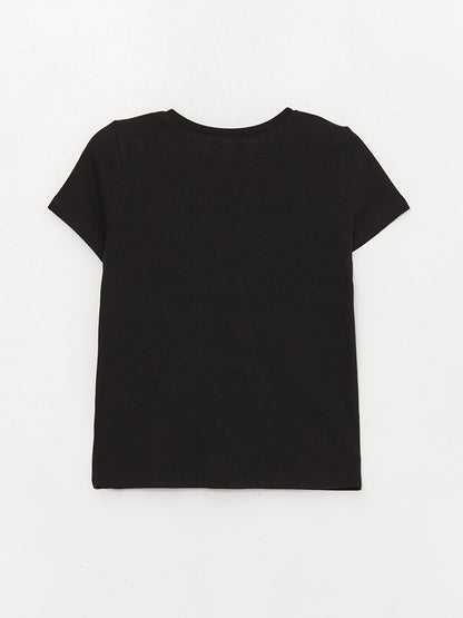 Crew Neck Basic Short Sleeve Girl's T-Shirt